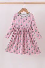 Pink christmas tree bamboo dress