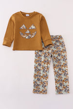 Halloween camouflage applique pants set