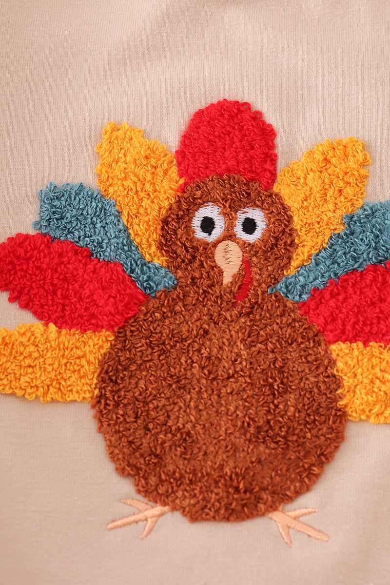 Beige turkey french knot bubble
