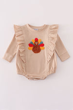 Beige turkey french knot ruffle bubble