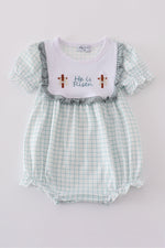 Blue he is risen embroidery bubble