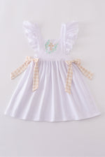 Easter cross embroidery girl dress