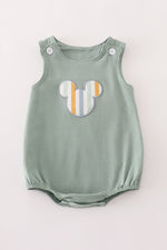 Green character applique bubble