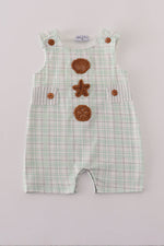 Green plaid sea shell french knot jonjon