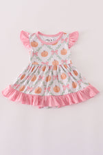 Pink pumpkin bamboo ruffle bubble
