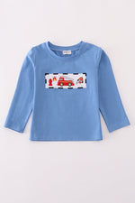 Blue fire fighter top