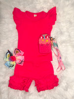 Girls Pink shorts set