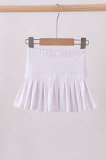 White pleated skort