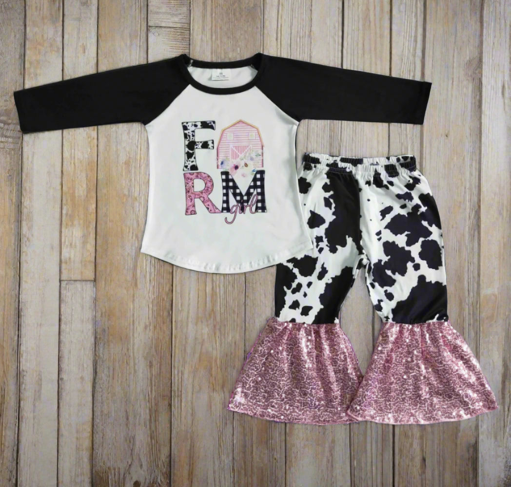 Girls Farm Pants set