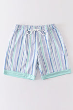 Blue stripe men swim trunks