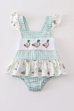 Sage duck girl swimsuit