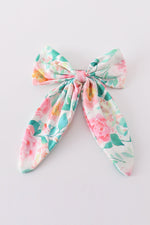 Pastel petal charm print girl sailor bow