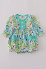Green meadow splash ruffle bubble