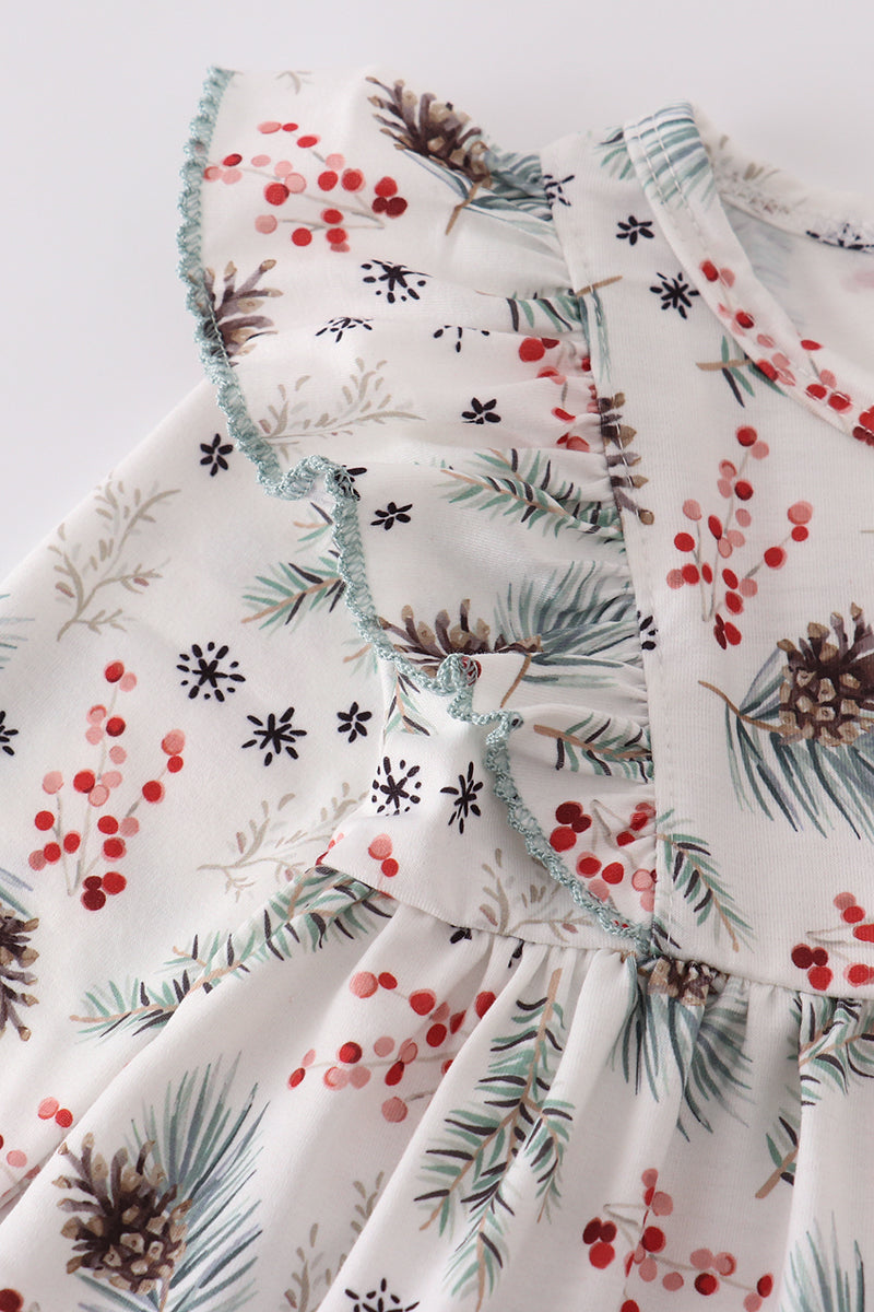 Sage ruffle bloomer set