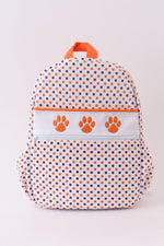 Clemson university embroidery boy backpack