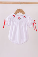 White santa claus smocked bubble