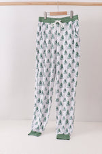 Green christmas tree bamboo mom pants