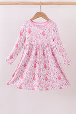 Pink christmas tree bamboo dress