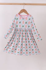 Pink christmas tree bamboo dress