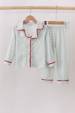 Sage gingham pajama set