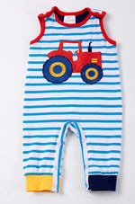 Stripe tractor romper