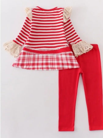 Santa stripe pants set