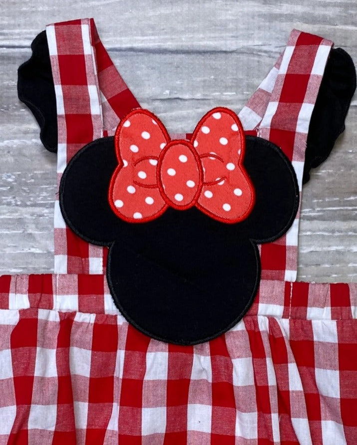 Red and Black mouse romper