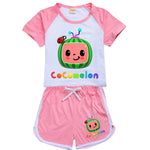 Girls Pink Shorts Set