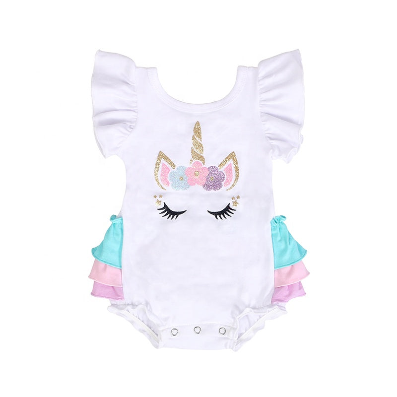 Girls Unicorn Romper