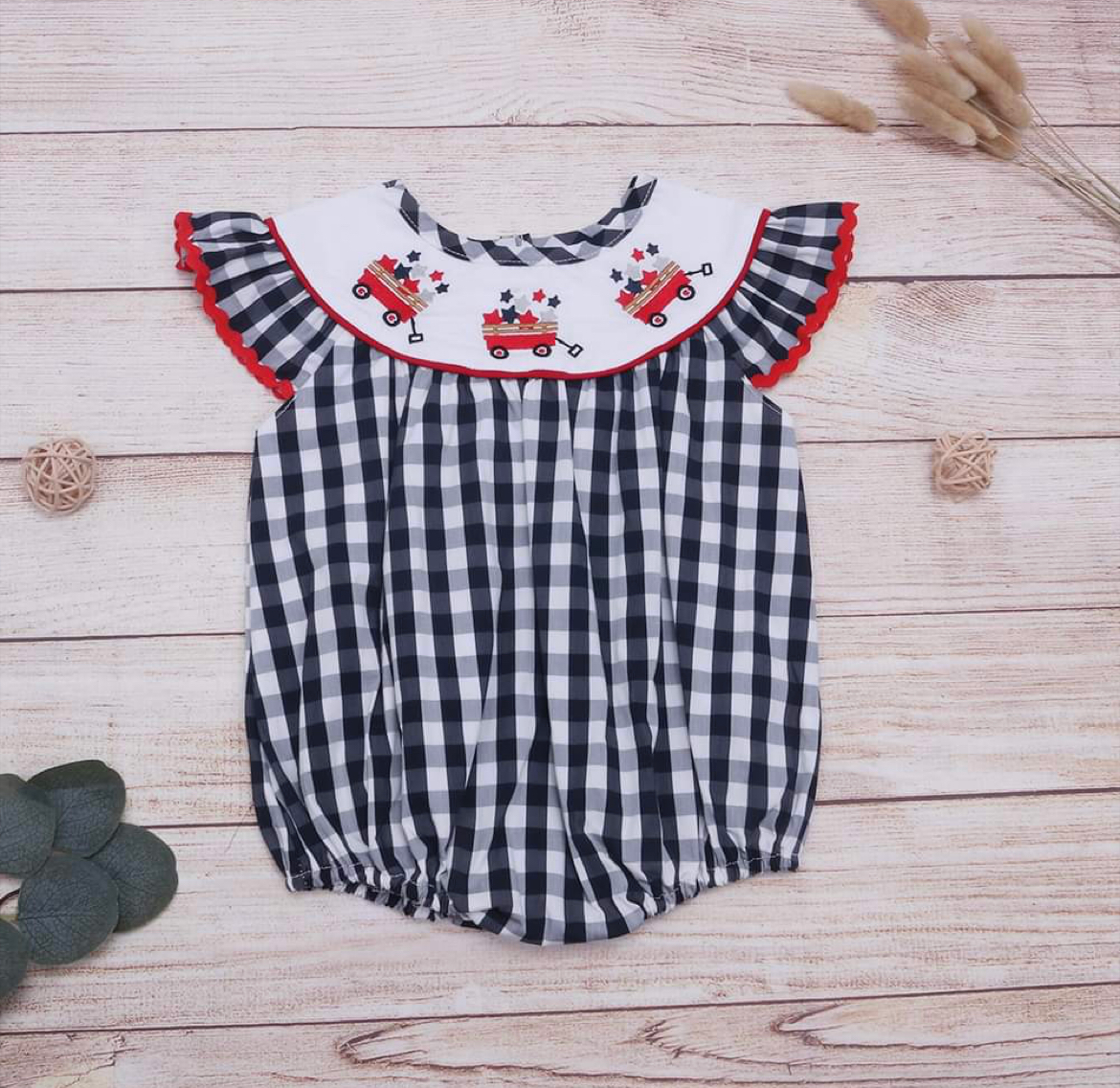 Baby Girl 4th of July Romper