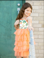 Girls Peach Tutu Dress
