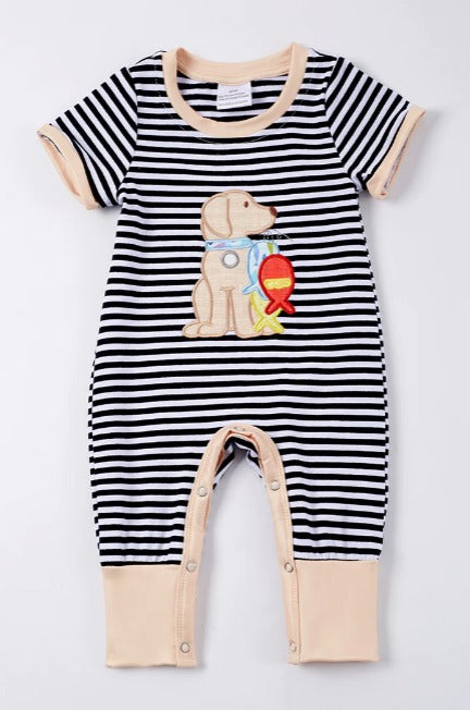 Baby Boy Dog Romper