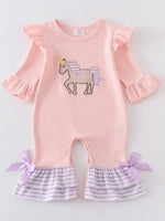 Pink unicorn romper