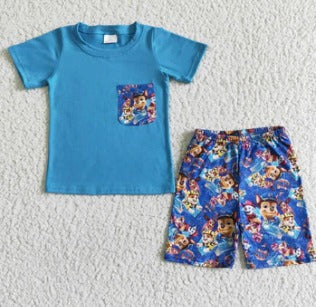 Boys Blue Paw Set
