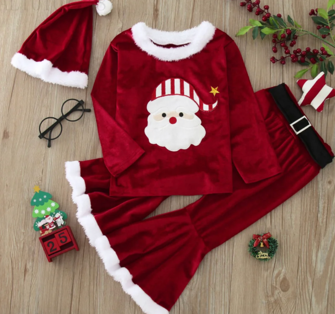 Santa Bells Pants Set