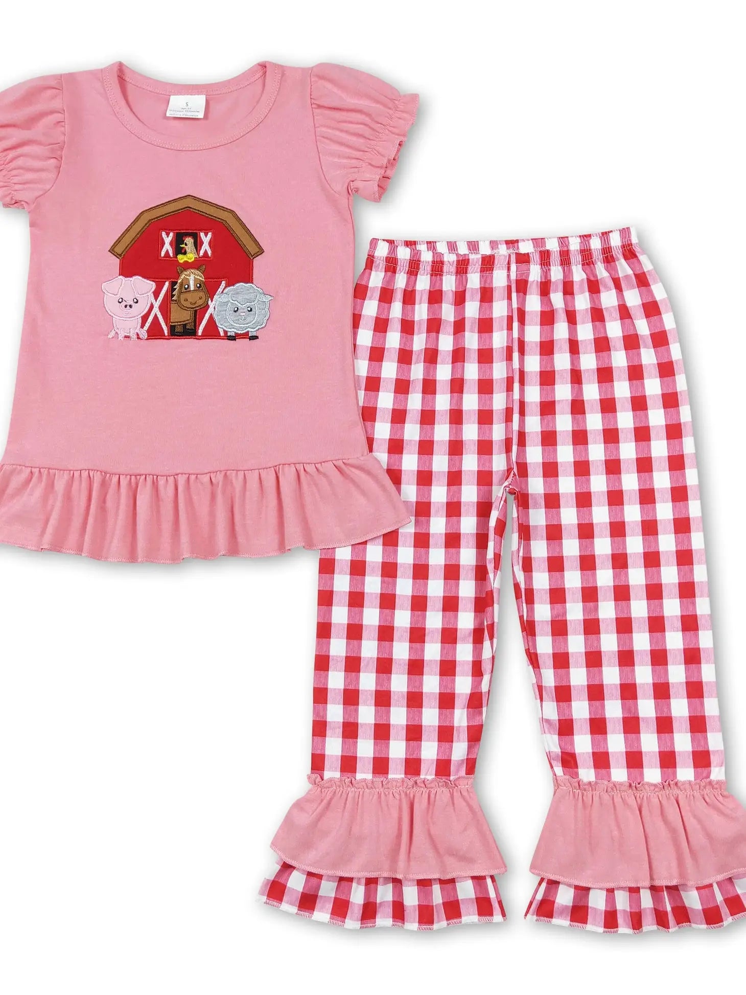 Girls Farm Appliqué Set