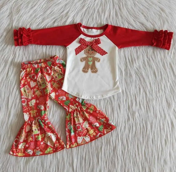 Girls Gingerbread Pants Set