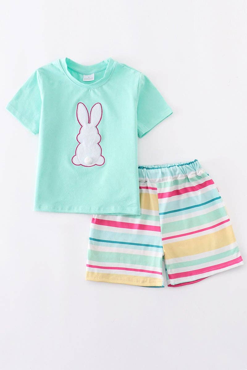 Mint Bunny Shorts Set