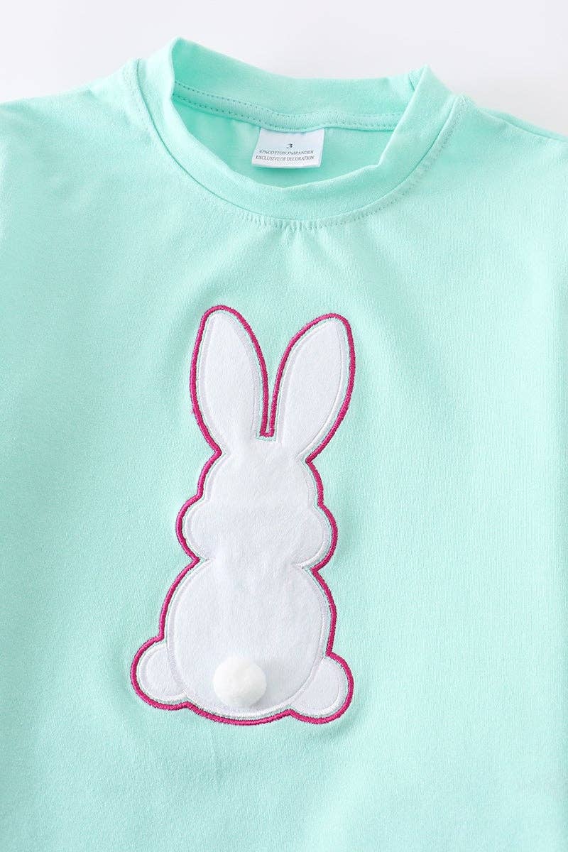 Mint Bunny Shorts Set