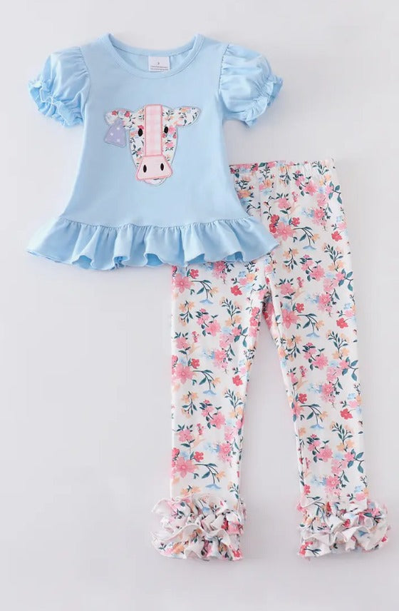 Blue floral set