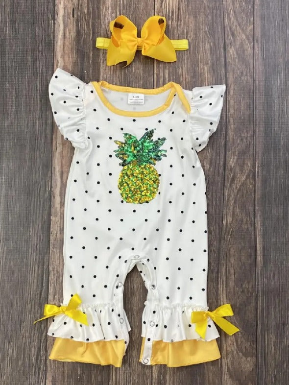 Girls Pineapple romper