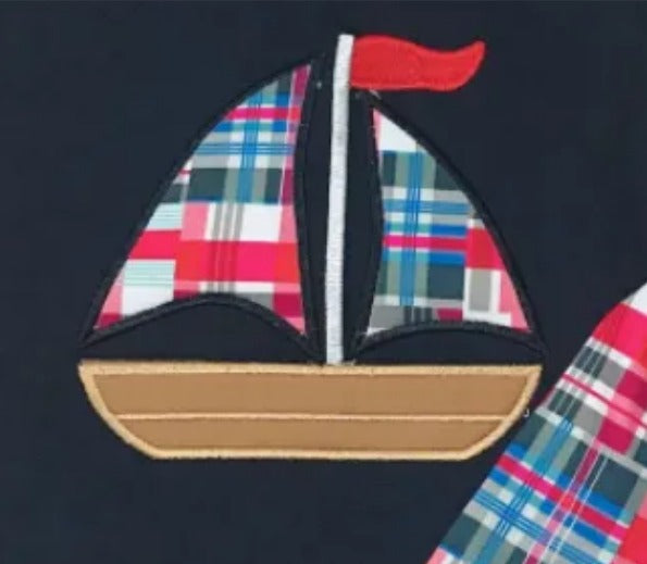 Boys Plaid Sailboat set